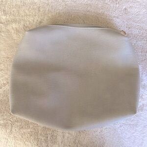 Antik Kraft small gray vegan leather makeup bag/ clutch